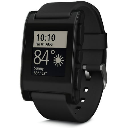 pebble smart watch black