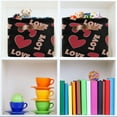 thumbnail image 6 of Coolnut Foldable Storage Bins Red Heart Fabric Storage Baskets Collapsible Decorative Baskets Closet Organizer Bins with PU Handles for Shelves Home Closet Bedroom Living Room-2Pack Decor Gifts, 6 of 7