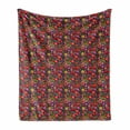 thumbnail image 1 of Floral Soft Flannel Fleece Throw Blanket, Summer Warm Tone Asters Poppy Flowers Chrysanthemums Composition Garden Art, Cozy Plush for Indoor and Outdoor Use, 60" x 80", Multicolor, by Ambesonne, 1 of 5