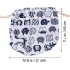thumbnail image 2 of Drawstring Lunch Bag Double-Layer Thickened Japanese Style Bento Tote Pouch Candy Gift Holder Pack for Home Wedding White, 2 of 5