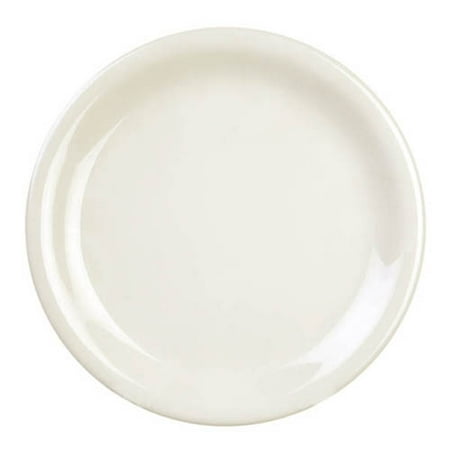 Ivory Narrow Rim Plate - Thunder Group CR110V 10 1/2 Inch Western Ivory Narrow Rim Melamine Plate, DZ