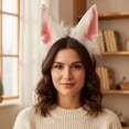 thumbnail image 4 of Wolf Fox Ears Headband Furry Animal Ear Hairband Animal Hair Hoop Animal Headwear Head Accessories for Anime Dress, 4 of 7