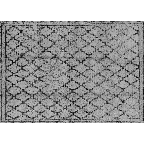 Ahgly Company Indoor Rectangle Solid Gray Modern Area Rugs, 7' x 9'