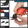 thumbnail image 4 of Stalwart Cordless Electric Scissors with 3.6V Rechargeable Battery - Cardboard Cutter Tool, 2 Blades and Standard Power Cord, Red, 4 of 8