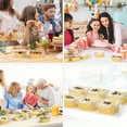 thumbnail image 5 of Topboutique Cupcake Liners 30 Pcs Aluminum Pans with Lids and Spoons 5 oz Foil Square Brownie Baking Cups Disposable Ramekins Baking Pan Containers for Wedding Birthday Party,Gold, 5 of 7