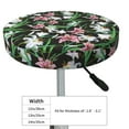 thumbnail image 4 of Kdxio Lilies Flowers Print Stool Covers Round,Stretch Round Bar Stool Covers Washable Bar Stool Cushion Slipcover for 12-15 Inch Chair, 4 of 7