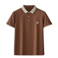 thumbnail image 1 of pstuiky camisetas para hombre, Blusa de verano con solapa y mangas nuevas para hombre ropa de hombre xxxxl, 1 of 8