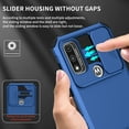 thumbnail image 3 of Dteck Case for Motorola Moto G Pure 2021 Released 6.5 inch, Shockproof With Slide Camera Foldable Kickstand Protective Rugged Cover,Blue, 3 of 11