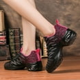 thumbnail image 5 of Women's Jazz Shoes Lace-up Sneakers - Breathable Air Cushion Lady Split Sole Athletic Walking Dance Shoes Platform, 5 of 7