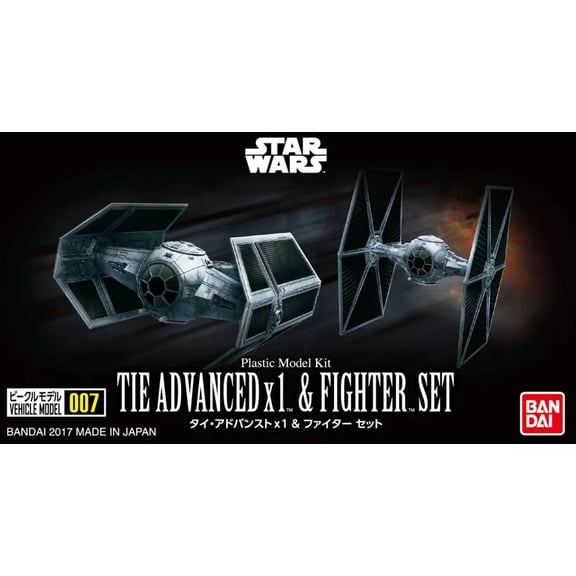 Bandai 2322883 1/72 Star Wars Tie Advanced and Tie Fighter Model Kits