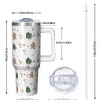 thumbnail image 2 of White Christmas Gingerbread Man Pattern Tumbler with Handle and Lid,40oz Double Wall Vacuum Insulated Tumbler,Cups Gift for Women and Men, 2 of 7