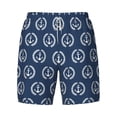 thumbnail image 4 of Lsque Mens Swim Trunks Navy Nautical Pattern - Bathing Suit Compression Liner - Beach Swim Shorts Swimwear - (S-3XL) - Stretch Quick Dry -Small, 4 of 9