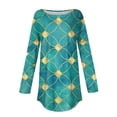 thumbnail image 5 of Womens Long Sleeve Tunics Crew Neck Women Blouses Dressy Casual Graphic Tunic Women Long Sleeve Cute Long Sleeve Tops Womens Fall Tops for Women, 5 of 6