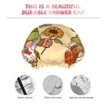 thumbnail image 3 of KLL Gnomes Happy Thanksgiving Pattern Shower Cap & Bath Cap for Women,Reversible Oversized Waterproof Shower Caps for all Hair Lengths,Elastic Reusable Bathing Hair Cap, 3 of 6