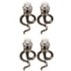 thumbnail image 4 of 3 pares de pendientes de aleación de moda con diamantes y diseño de serpiente pequeña, joyería exquisita, 4 of 10