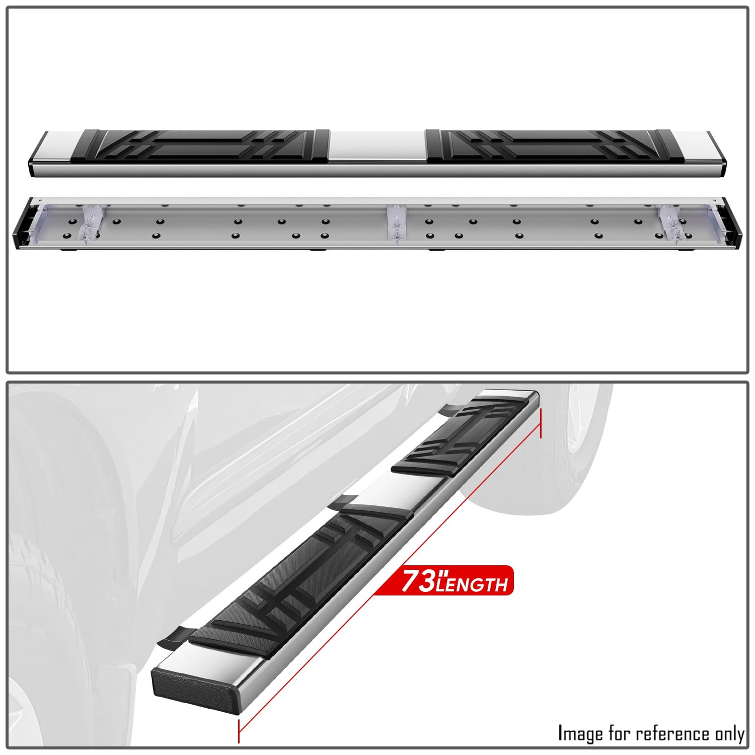 DNA Motoring 6.5" Side Step Nerf Bars Running Boards for 2004-2015 Nissan Titan Extended Cab