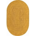 thumbnail image 2 of 9x12 Ft Oval Yellow Jute Area Rug, Hand-Woven, Reversible, Farmhouse Boho Style, Durable & Pet-Friendly Rug for Living Room, Dining Room, and Bedroom, 2 of 5