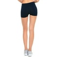 thumbnail image 4 of Women's Ribbed Waistband Seamless One Size 10" Hot Short Leggings (Navy), 4 of 4