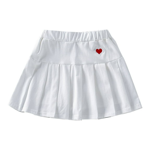Mrzhqd Girls Toddler Dresses Summer Little Kid Baby Skorts Skirts For Flared Plain Pleated Skater Skirt Sport Skirt For 6-7 Years