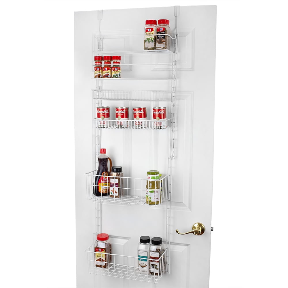 6 Tier Over the Door Kitchen Pantry Organizer, White