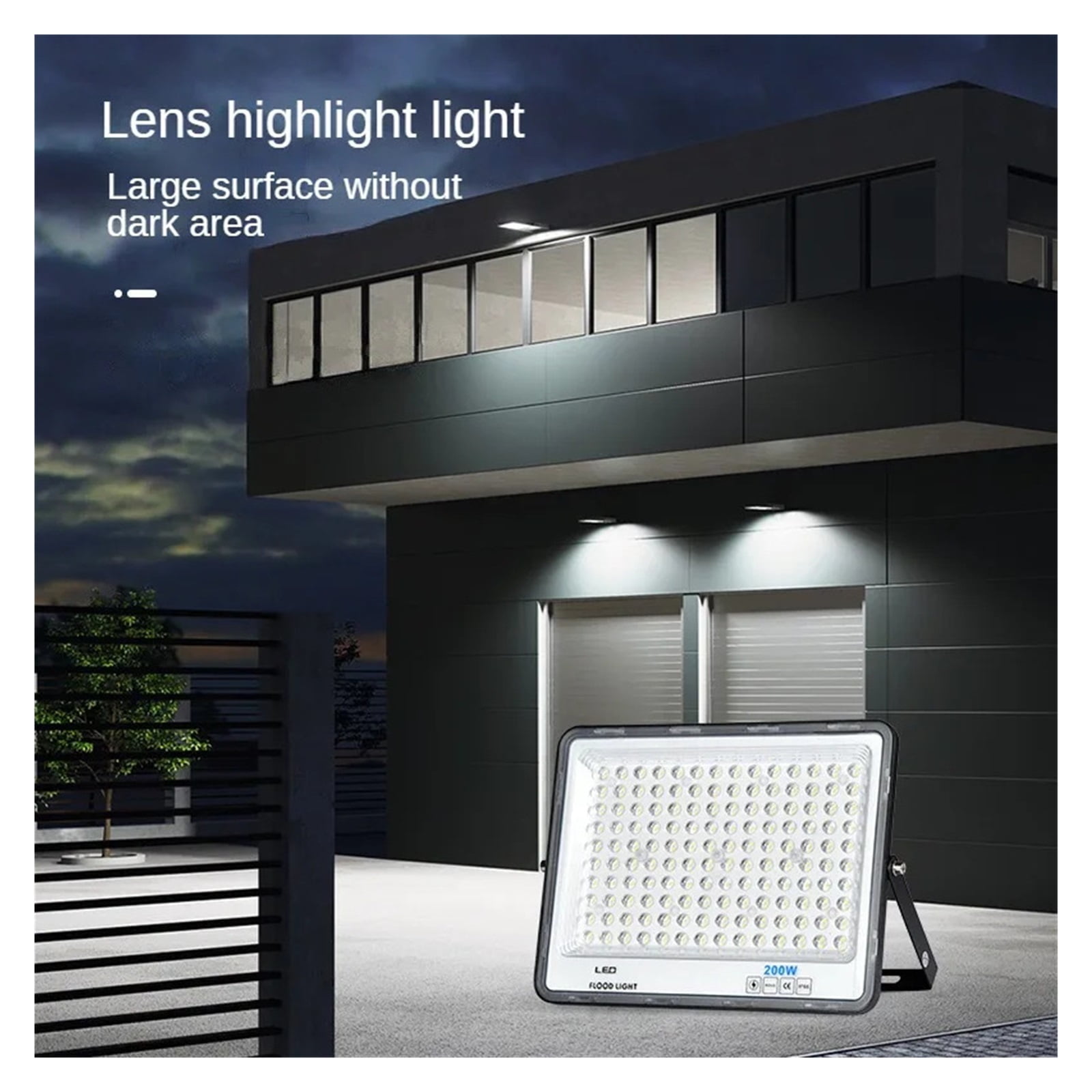 High Brightness LED Flood Light 50W 100W 200W Waterproof IP66 Reflector Floodlight Spotlight Outdoor Wall Street Lamp - Wide Angle Beam