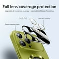 thumbnail image 4 of Nalacover for iPhone 16 Pro Max Case with Magnetic Invisible Kickstand Compatible with MagSafe,for Women Men Logo View Window Large Viewport Design Hard PC Camera Lens Protector Phone Case,Green, 4 of 6