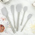 thumbnail image 3 of Tovolo Flex-Core Spatula Stainless Steel Handled Set (Set of 5) - Oyster Gray, 3 of 5