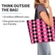 thumbnail image 2 of Disketp pink and black argyle Bolsa Tote Estampada para Mujer, Bolso de Hombro y de Mano para Compras y Viajes, 2 of 8