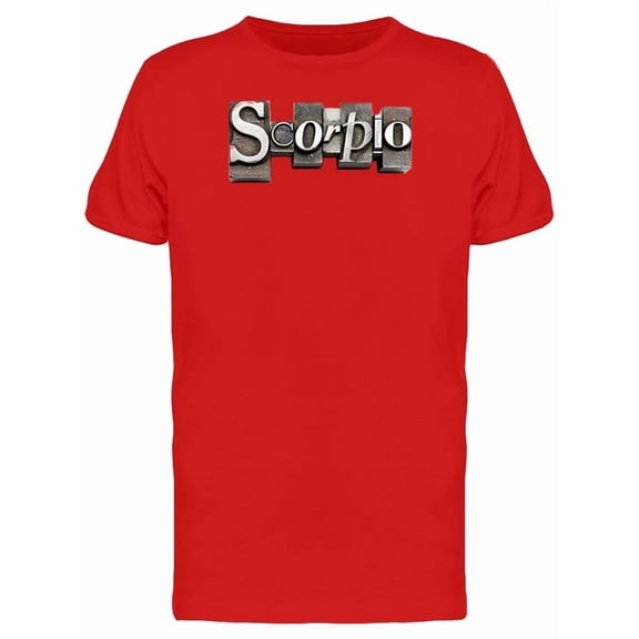 Scorpio Vintage Letterpress T-Shirt Men -Image by Shutterstock, Male 3X-Large