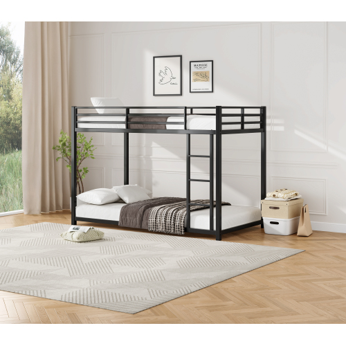 BSHTI Platform Modern Twin Size Metal Platform Bed Frame with Upholstered Headboard and wood slats support for Livingroom