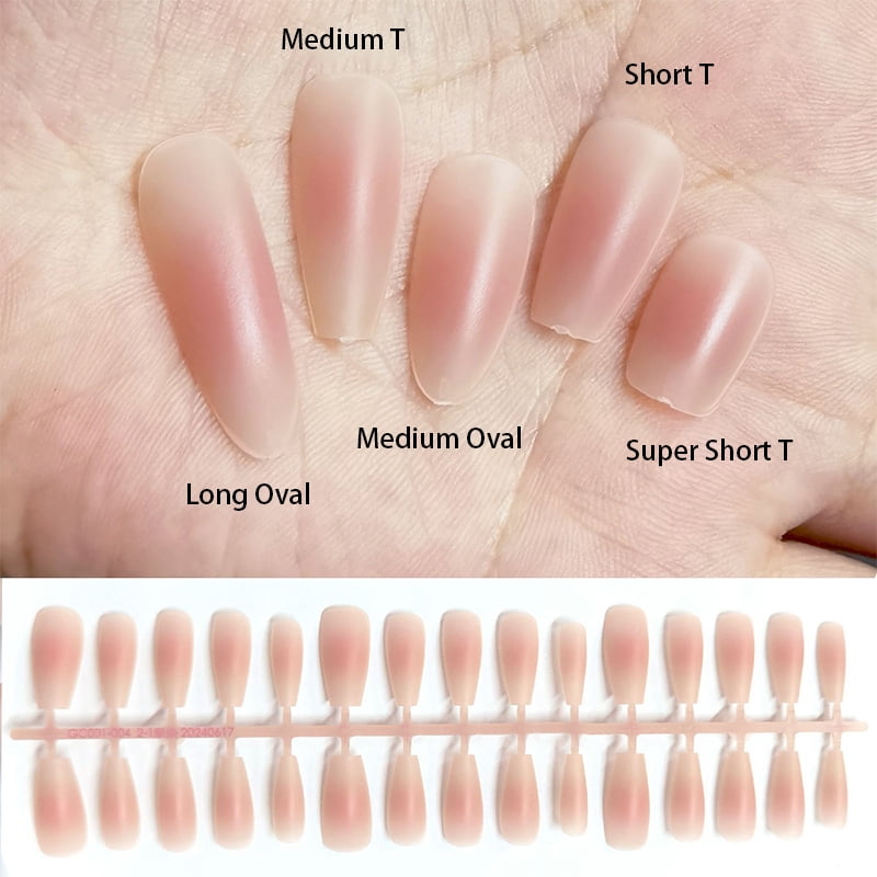 30Pcs Geadient Nude Nail Tip Fake Nail Fashion Wearable False Nails Simple Full Cover Press on Nails DIY Manicure Wear Nail Tool