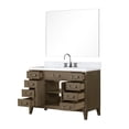 thumbnail image 3 of Laurel 48 in W Grey Oak Single Bath Vanity, Carrara Marble Top, Faucet Set, & 46 in Mirror, 3 of 9