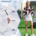 thumbnail image 6 of Yuyamidu Pink Cow Print Golf Shirt for Women Long Sleeve Golf Tops Cute 1/4 Zipper Soft Activewear Athletic Tennis Shirts Size 2XL, 6 of 8