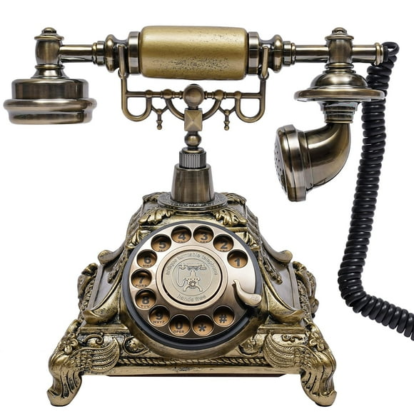 Vintage Rotary Phone, Antique Rotary Phone Old Telephone Resin European Style Old Fashioned Rotary Dial Phone Corded Telephones Suitable for Home Decoration, Office Telephone