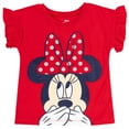 thumbnail image 4 of Disney Minnie Mouse Toddler Girls Peplum T-Shirts and Bike Shorts Infant to Big Kid, 4 of 5