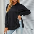 thumbnail image 6 of QUINDOS Womens Hoodies with Zippers Zip up Tunic Sweatshirts Women Casual Long Sleeve Crew Neck Plain Pullover Tops, 6 of 9