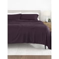 thumbnail image 3 of Queen, 4 Piece Embossed Hotel Style Bed Sheets in Purple by Comfort Canopy, 3 of 12
