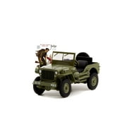 1945 Willys MB Jeep, Matte Green - Greenlight 54060A/48 - 1/64 scale Diecast Model Toy Car
