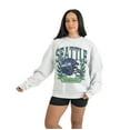 thumbnail image 3 of Women's Gameday Couture Gray Seattle Seahawks Heritage Premium Fleece Pullover Sweatshirt, 3 of 5