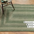 thumbnail image 2 of Homespice Decor 303998 4 x 6 ft. Oval Hillside Ultra Durable Braided Rug, Green, 2 of 5