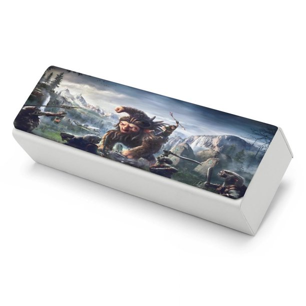 Troll y Yo Estuche Rígido para Gafas de Cuero PU Protector con Forro de Felpa Premium Suave para Hombres y Mujeres