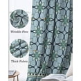 thumbnail image 3 of Blue Flowers Blackout Curtains for Bedroom Living Room Darkening Curtains 54 Inch Long Farmhouse Country Abstract Floral Patterned Short Curtain for Small Window Treatment Grommet Drapes 42"x54"x2, 3 of 9