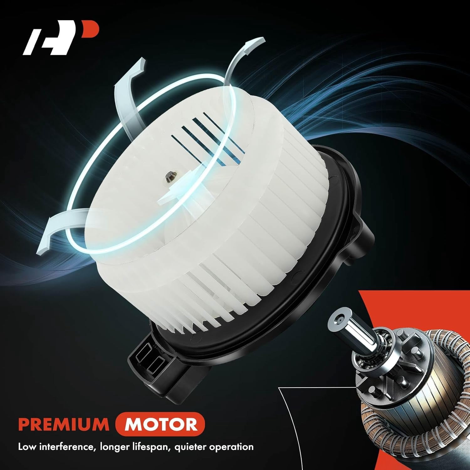 A-Premium Heater Blower Motor with Fan Cage Replacement for Honda Fit 2009-2013 I4 1.5L