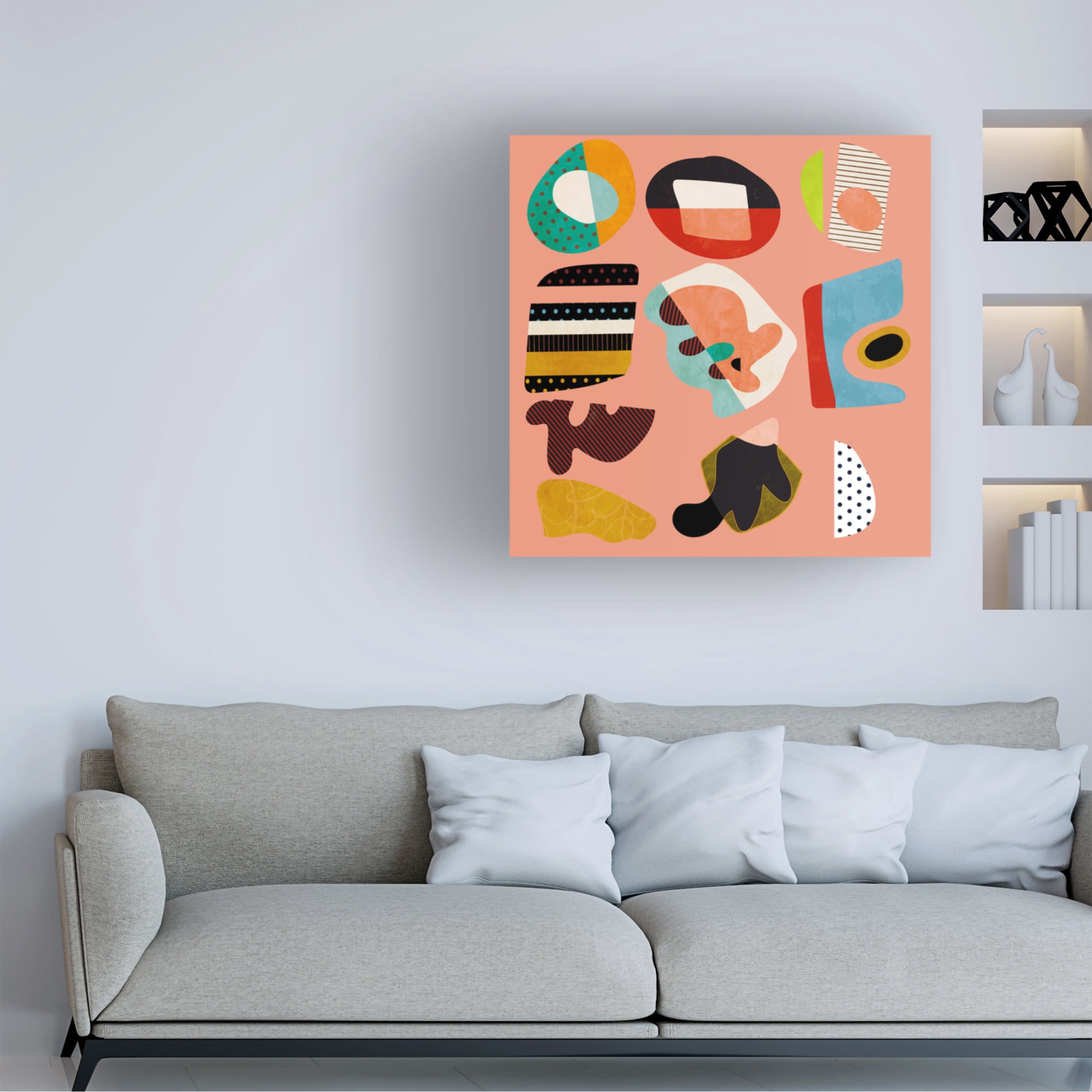 Trademark Fine Art Ana Rut Bre Minimal Shapes Bunte2 Canvas Wall Art