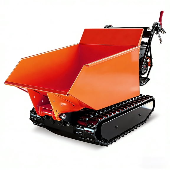 Track Barrow with Hydraulic Assist 1100 lbs Loading Capacity, Gas Powered, Briggs XR1450,306cc 10HP, 3F 1R Gearbox