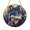Acrylic 3.5 Inch, variant on Stained Glass Nature Suncatcher featuring Blue Wolf and Floral Rose Elements