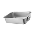 thumbnail image 1 of Lavabo de arena para gatos de acero inoxidable, bandeja y asa de arena para gatos, lados altos fáciles de limpiar para gatos de interior, conejos y 40cmx30cmx15cm, 1 of 8