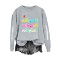 thumbnail image 2 of Trikvn Volleyball Graphic Sweatshirts for Women Casual Crewneck Long Sleeve Pullovers Fall Sports Fan Tops Letter Print Comfortable Activewear, 2 of 8
