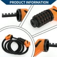 thumbnail image 2 of Candado de bicicleta Unique Bargains con cable en espiral, bloqueo de cable de bicicleta de 5 dígitos reiniciable, acero de 120 cm, negro mate y naranja, 1 juego, 2 of 6