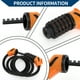 thumbnail image 2 of Candado de bicicleta Unique Bargains con cable en espiral, bloqueo de cable de bicicleta de 5 dígitos reiniciable, acero de 120 cm, negro mate y naranja, 1 juego, 2 of 6